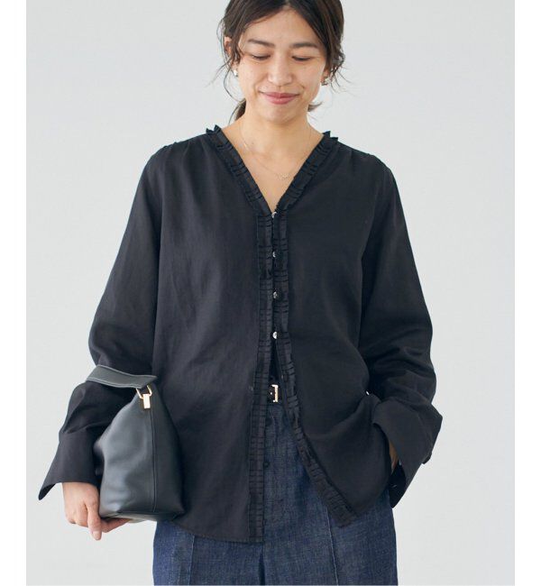 IENA「《追加》タックフリルブラウス」|シャツ・ブラウス|