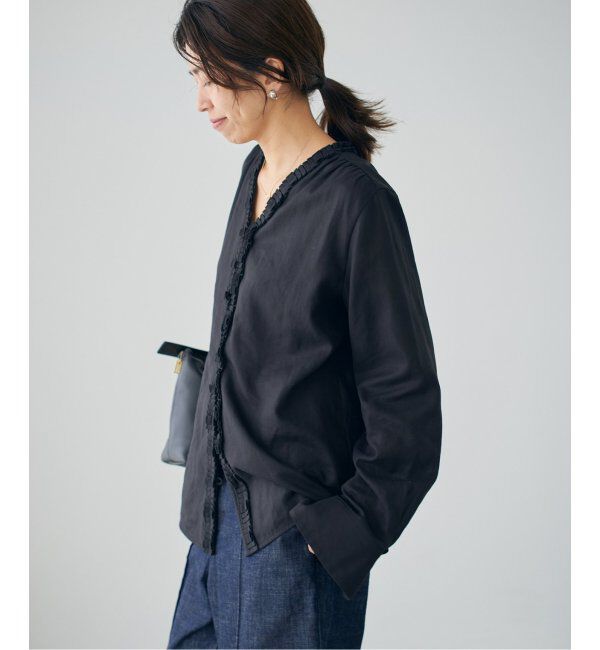 IENA「《追加》タックフリルブラウス」|シャツ・ブラウス|