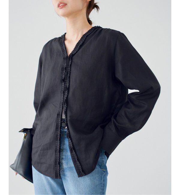 IENA「《追加》タックフリルブラウス」|シャツ・ブラウス|