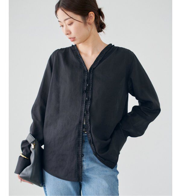 IENA「《追加》タックフリルブラウス」|シャツ・ブラウス|