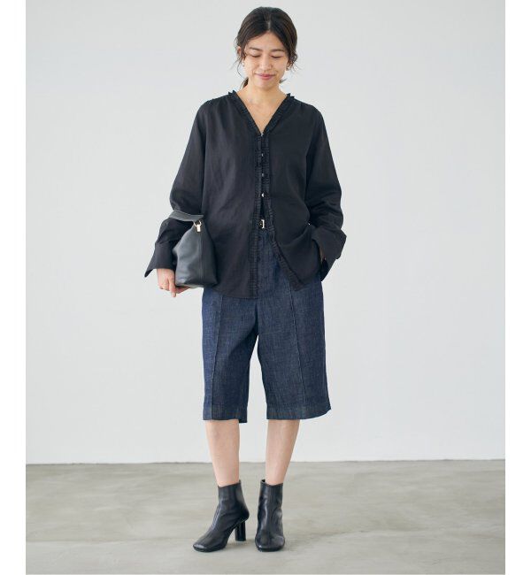 IENA「《追加》タックフリルブラウス」|シャツ・ブラウス|