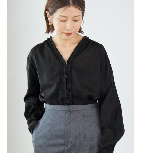 IENA「《追加》タックフリルブラウス」|シャツ・ブラウス|