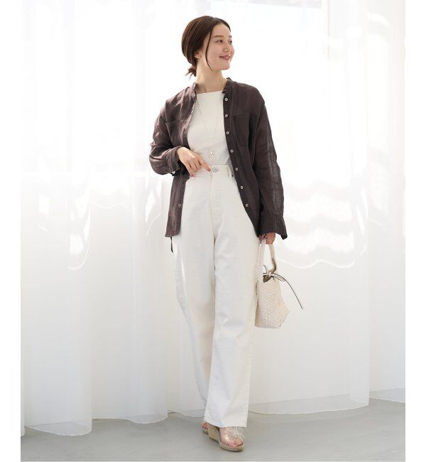 IENA「《追加》ラミーバンドカラーシャツ」|シャツ・ブラウス|