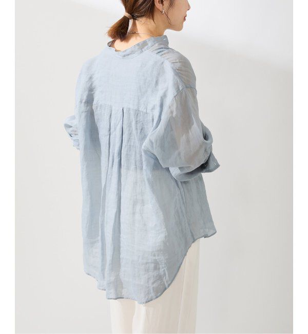 IENA「《追加》ラミーバンドカラーシャツ」|シャツ・ブラウス|