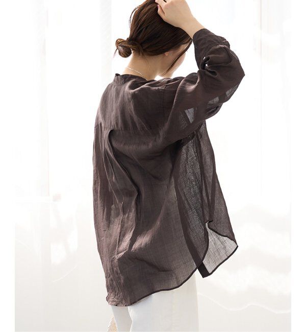 IENA「《追加》ラミーバンドカラーシャツ」|シャツ・ブラウス|