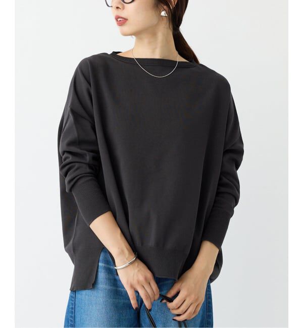 IENA「《WEB限定/追加2》コットンストレッチ NEO2 ワイド長袖プルオーバー」|ニット・セーター|
