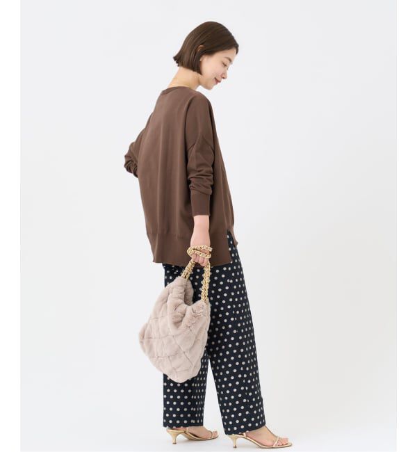 IENA「《WEB限定/追加2》コットンストレッチ NEO2 ワイド長袖プルオーバー」|ニット・セーター|