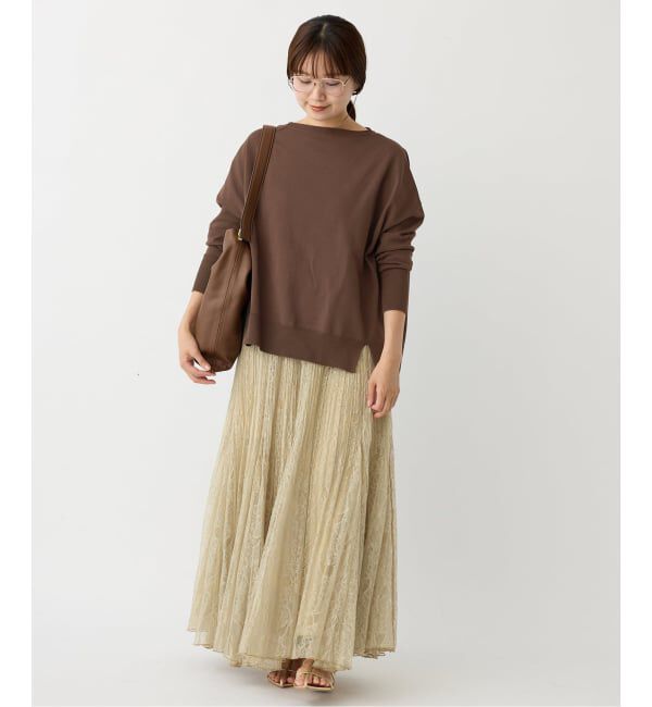 IENA「《WEB限定/追加2》コットンストレッチ NEO2 ワイド長袖プルオーバー」|ニット・セーター|