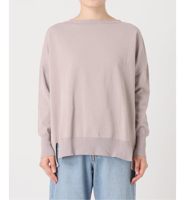 IENA「《WEB限定/追加2》コットンストレッチ NEO2 ワイド長袖プルオーバー」|ニット・セーター|