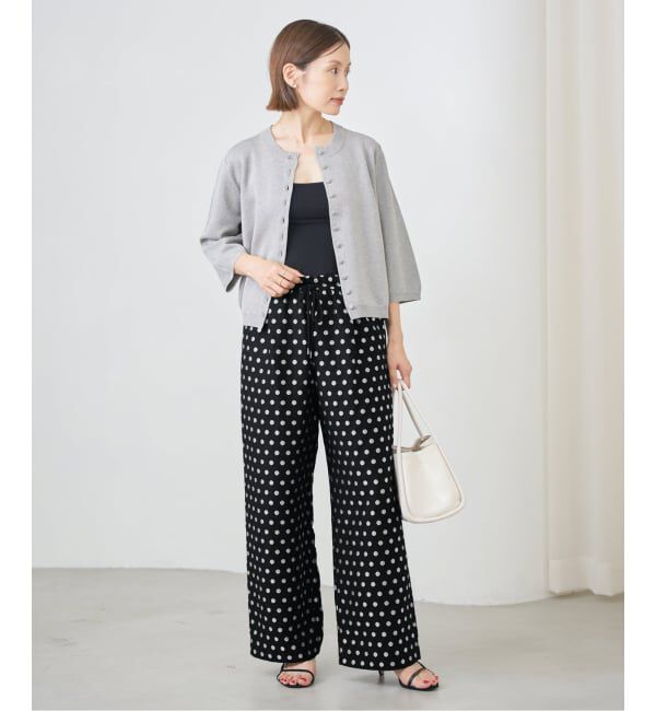 IENA「《WEB限定/追加》ドットジャガードイージーパンツ」|その他|