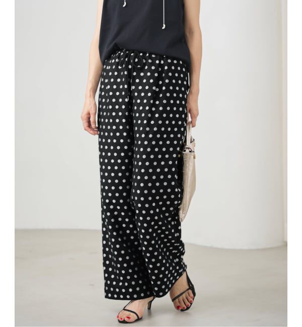 IENA「《WEB限定/追加》ドットジャガードイージーパンツ」|その他|