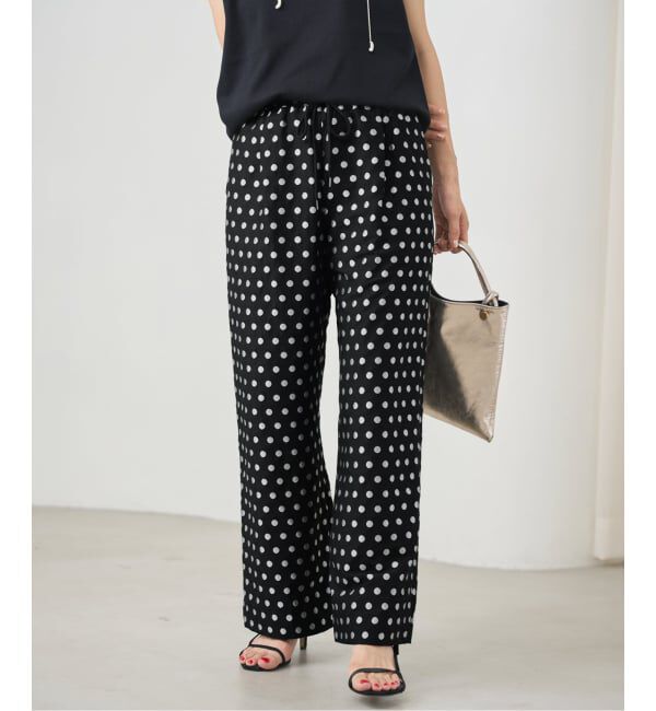 IENA「《WEB限定/追加》ドットジャガードイージーパンツ」|その他|