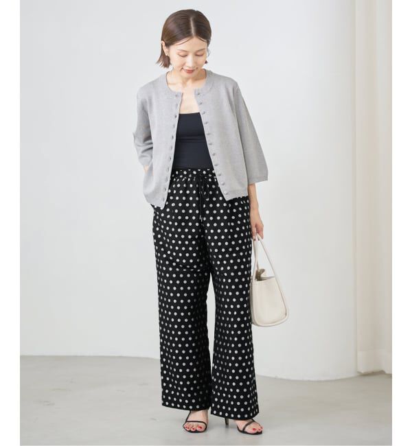 IENA「《WEB限定/追加》ドットジャガードイージーパンツ」|その他|