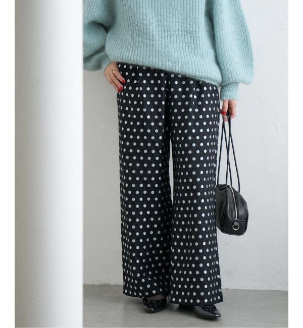IENA「《WEB限定/追加》ドットジャガードイージーパンツ」|その他|