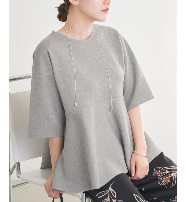 IENA「Debussyペプラムプルオーバー」|ニット・セーター|グレーA