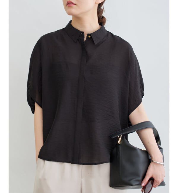 IENA「《追加》リネン混 襟付きブラウス」|シャツ・ブラウス|