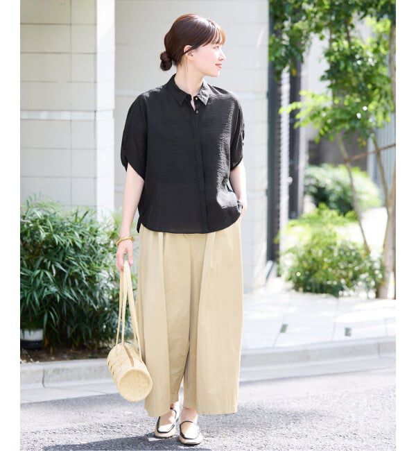 IENA「《追加》リネン混 襟付きブラウス」|シャツ・ブラウス|