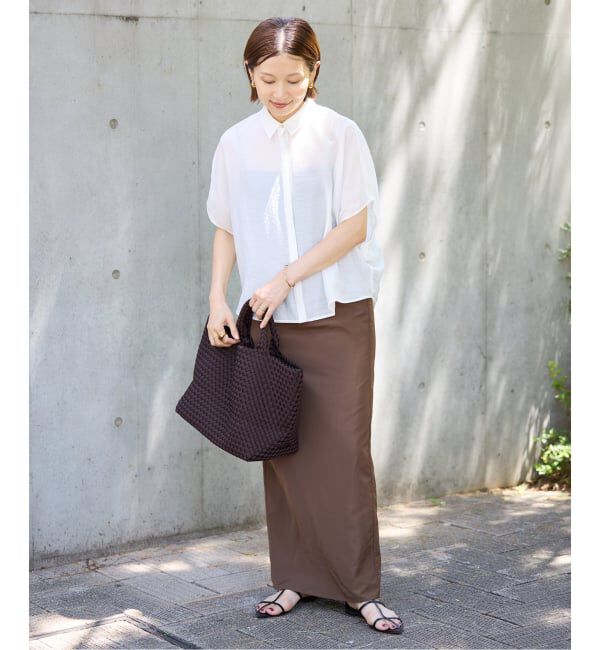 IENA「《追加》リネン混 襟付きブラウス」|シャツ・ブラウス|