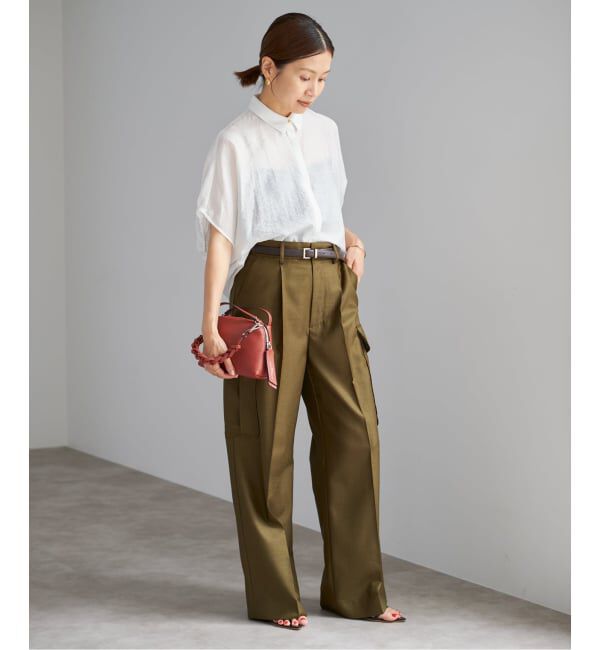 IENA「《追加》リネン混 襟付きブラウス」|シャツ・ブラウス|