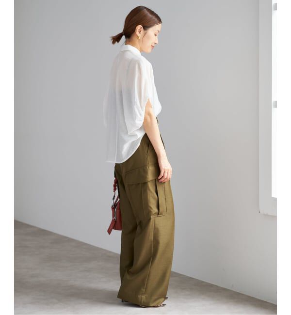 IENA「《追加》リネン混 襟付きブラウス」|シャツ・ブラウス|