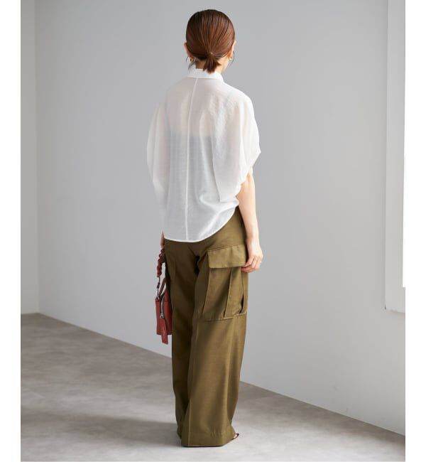 IENA「《追加》リネン混 襟付きブラウス」|シャツ・ブラウス|