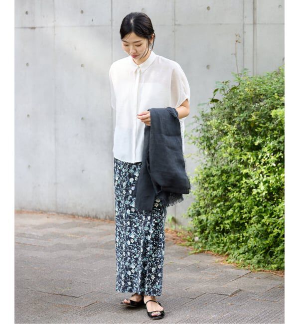 IENA「《追加》リネン混 襟付きブラウス」|シャツ・ブラウス|