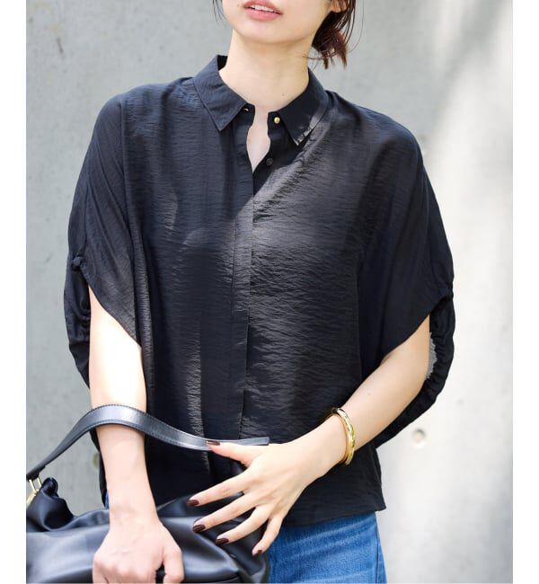 IENA「《追加》リネン混 襟付きブラウス」|シャツ・ブラウス|