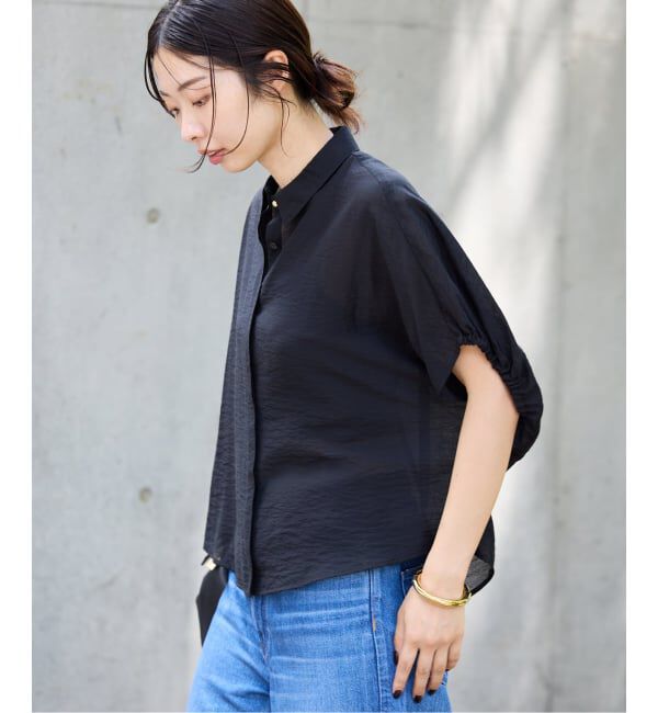 IENA「《追加》リネン混 襟付きブラウス」|シャツ・ブラウス|