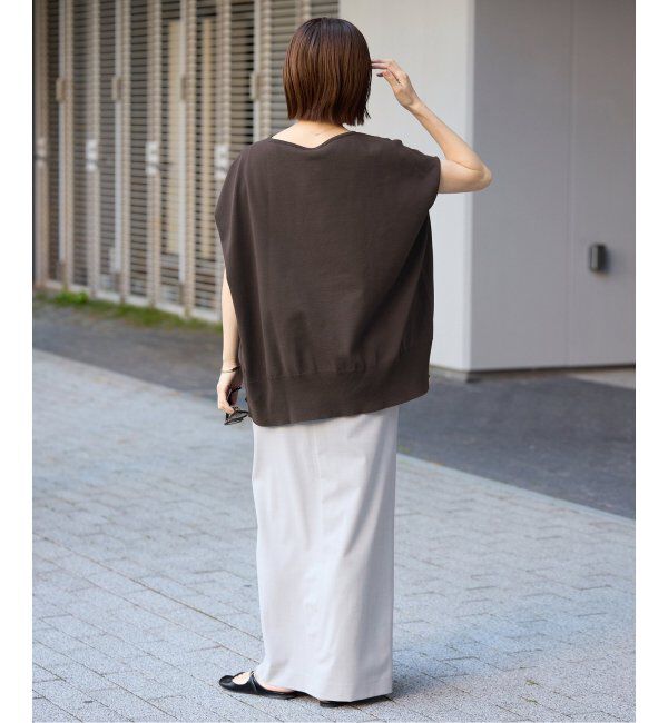 IENA「《追加6》 コットンストレッチ NEOワイドクループルオーバー」|ニット・セーター|