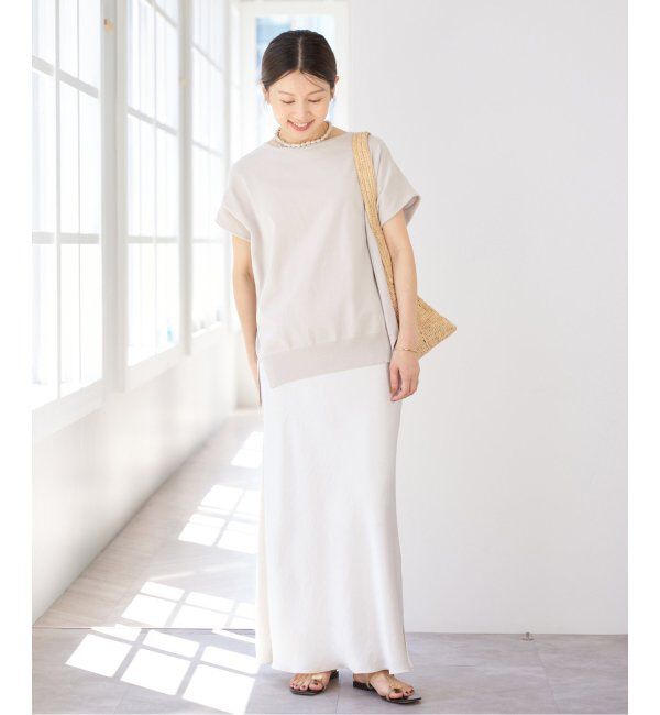 IENA「《追加6》 コットンストレッチ NEOワイドクループルオーバー」|ニット・セーター|