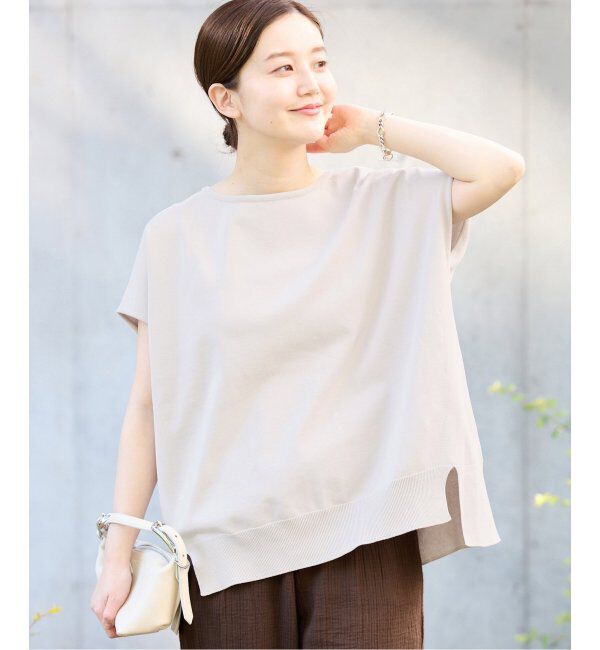 IENA「《追加6》 コットンストレッチ NEOワイドクループルオーバー」|ニット・セーター|