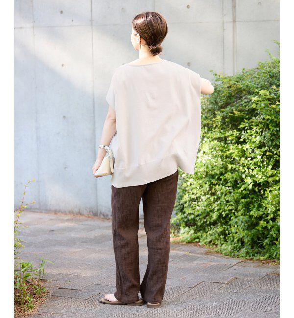 IENA「《追加6》 コットンストレッチ NEOワイドクループルオーバー」|ニット・セーター|