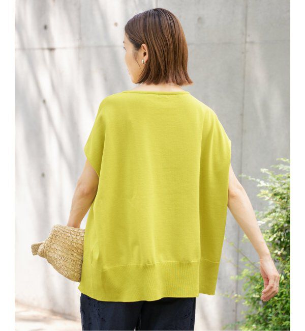 IENA「《追加6》 コットンストレッチ NEOワイドクループルオーバー」|ニット・セーター|