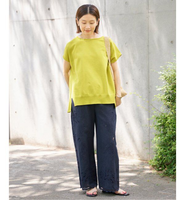 IENA「《追加6》 コットンストレッチ NEOワイドクループルオーバー」|ニット・セーター|