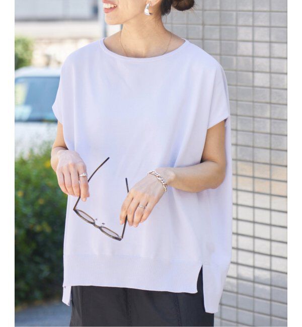 IENA「《追加6》 コットンストレッチ NEOワイドクループルオーバー」|ニット・セーター|