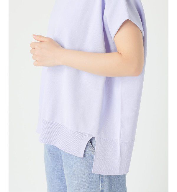 IENA「《追加6》 コットンストレッチ NEOワイドクループルオーバー」|ニット・セーター|