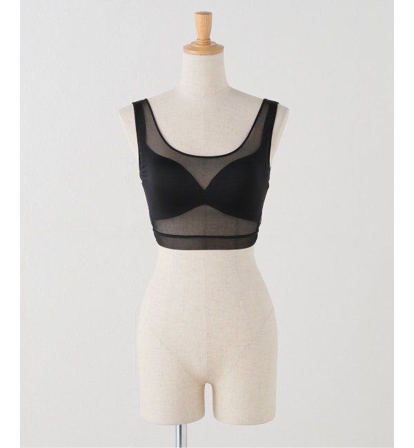 IENA「NICENICE MOMENT/ナイスナイスモーメント MESH BRA TANK NNM3-25SS-012」|インナー|ブラック