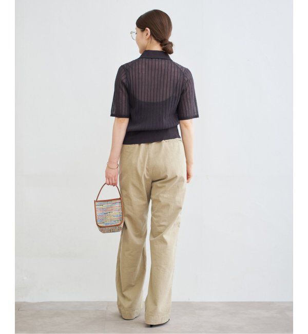 IENA「FILMY COTTON 襟付きプルオーバー」|ニット・セーター|