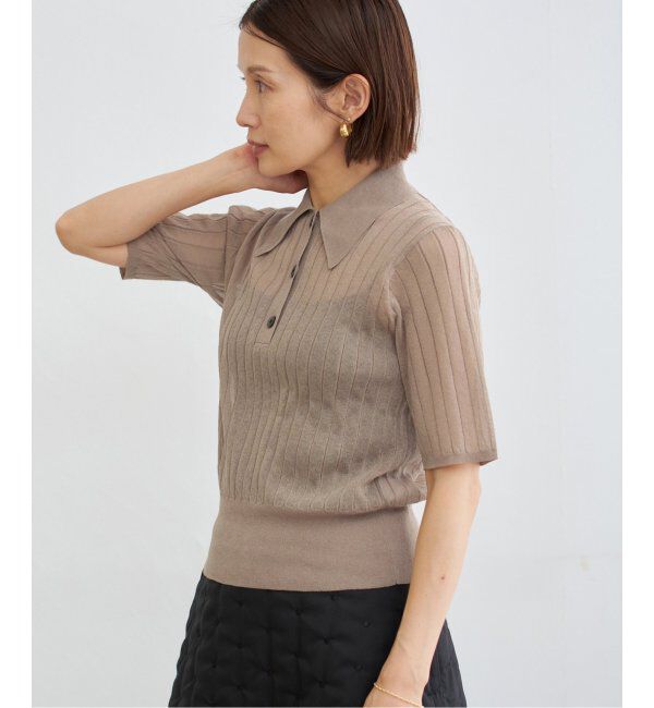 IENA「FILMY COTTON 襟付きプルオーバー」|ニット・セーター|