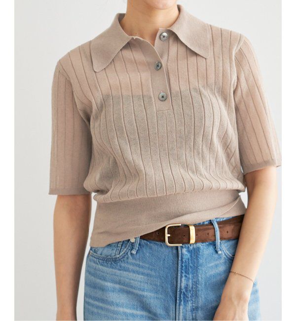 IENA「FILMY COTTON 襟付きプルオーバー」|ニット・セーター|