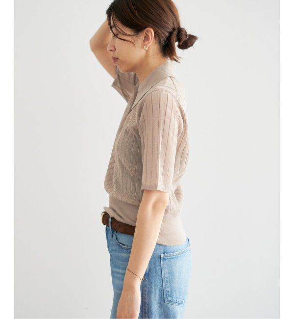 IENA「FILMY COTTON 襟付きプルオーバー」|ニット・セーター|