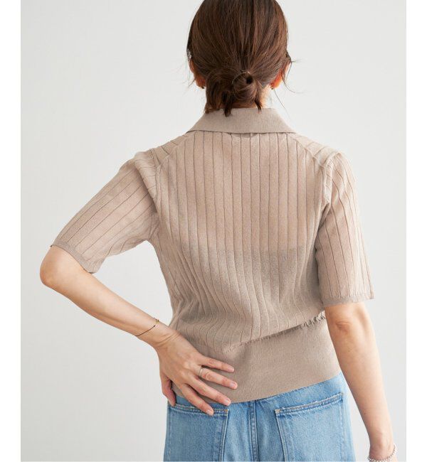 IENA「FILMY COTTON 襟付きプルオーバー」|ニット・セーター|