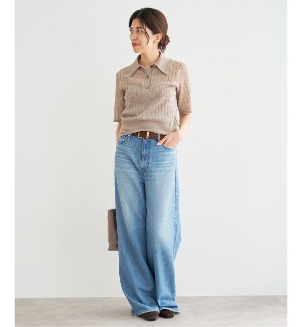 IENA「FILMY COTTON 襟付きプルオーバー」|ニット・セーター|