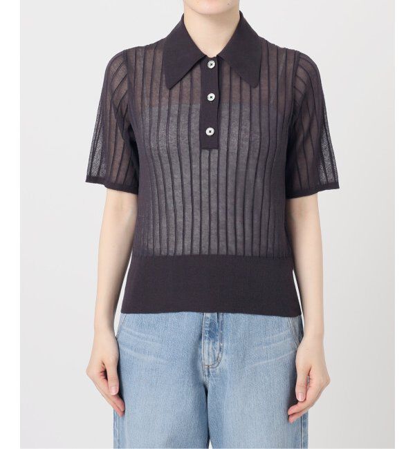 IENA「FILMY COTTON 襟付きプルオーバー」|ニット・セーター|