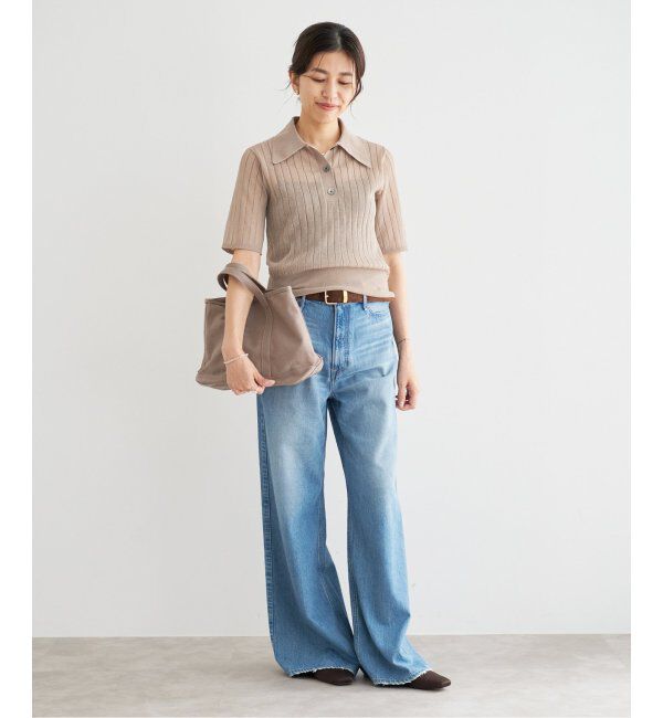 IENA「FILMY COTTON 襟付きプルオーバー」|ニット・セーター|