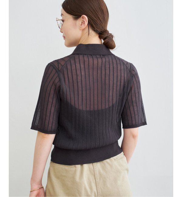 IENA「FILMY COTTON 襟付きプルオーバー」|ニット・セーター|