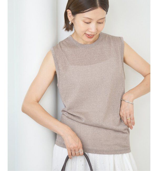 IENA「ラメ ノースリーブ」|Tシャツ・カットソー|