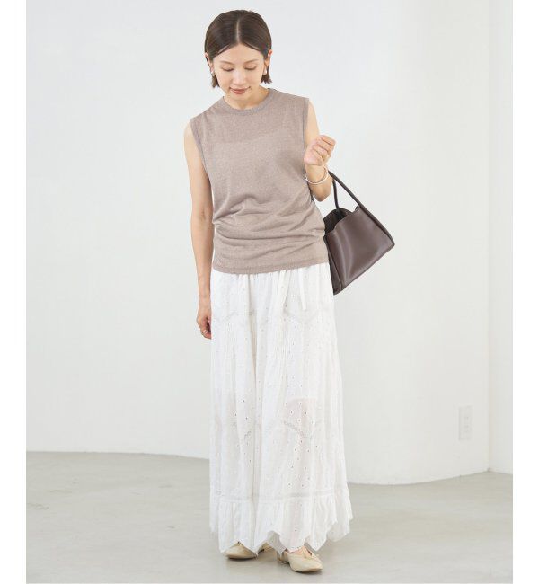 IENA「ラメ ノースリーブ」|Tシャツ・カットソー|