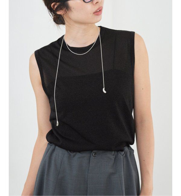 IENA「ラメ ノースリーブ」|Tシャツ・カットソー|