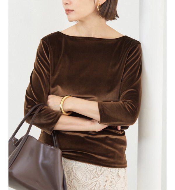 IENA「スノーベロア プルオーバー」|Tシャツ・カットソー|ブラウン